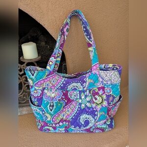 Vera Bradley Pleated Heather Quilted Cotton Large Tote